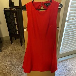 Lulus red backless skater dress.  NWT